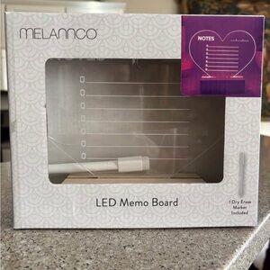 Melannco LED Memo Board with Marker